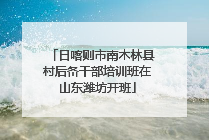 日喀则市南木林县村后备干部培训班在山东潍坊开班